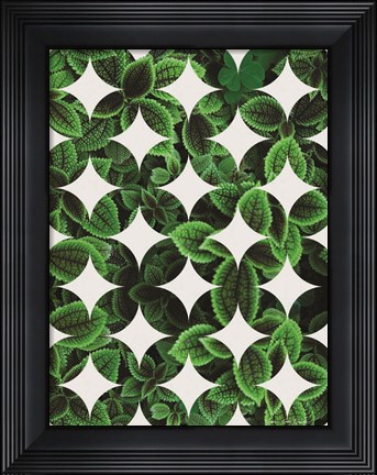 Framed Leaves Pattern Print