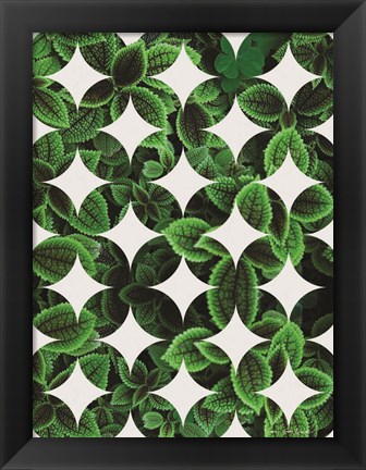 Framed Leaves Pattern Print