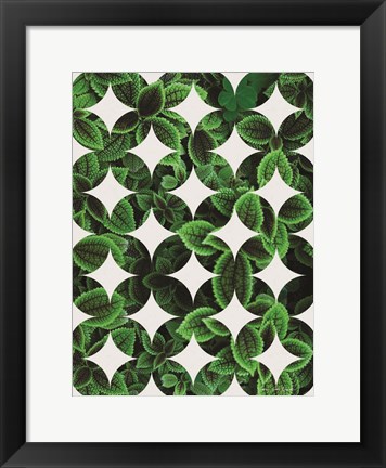 Framed Leaves Pattern Print