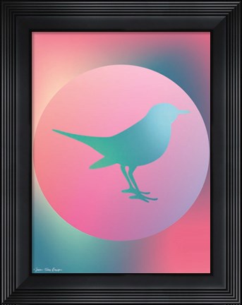 Framed Gradient Bird Print