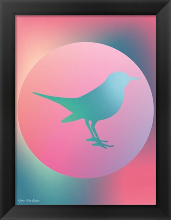 Framed Gradient Bird Print