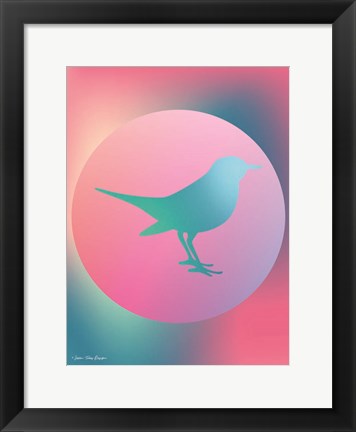 Framed Gradient Bird Print