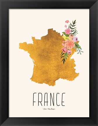 Framed Gold France Print