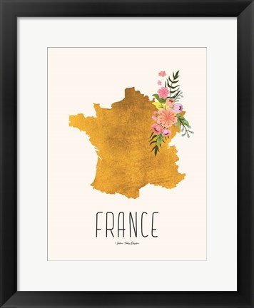 Framed Gold France Print