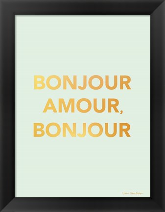 Framed Bonjour Amour Print