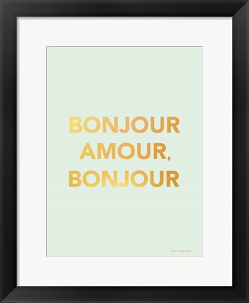 Framed Bonjour Amour Print