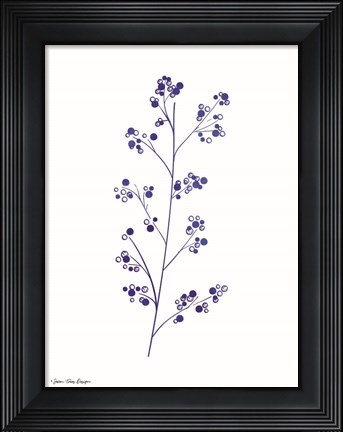 Framed Blue Plant I Print