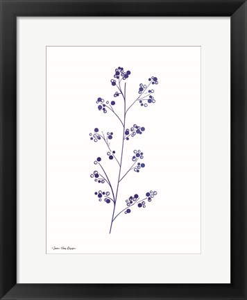 Framed Blue Plant I Print