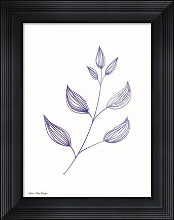 Framed Blue Plant II Print