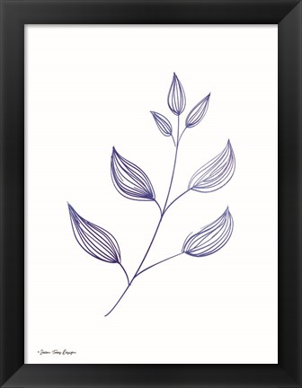 Framed Blue Plant II Print