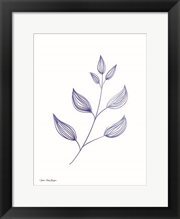 Framed Blue Plant II Print