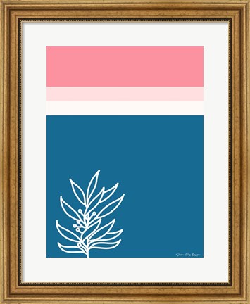 Framed Plant and the Lines II Print
