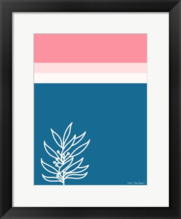 Framed Plant and the Lines II Print