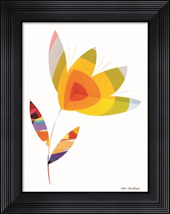 Framed Street Art Flower I Print