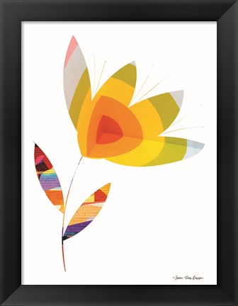 Framed Street Art Flower I Print