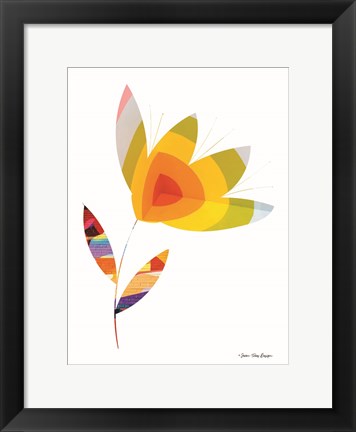 Framed Street Art Flower I Print