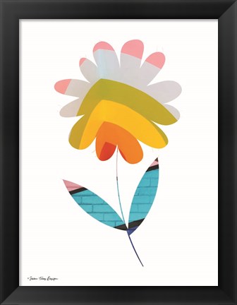 Framed Street Art Flower II Print