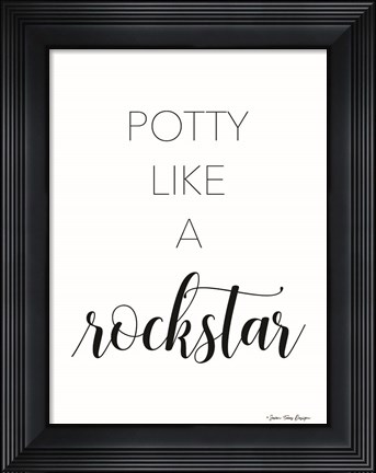 Framed Potty Like a Rockstar Print