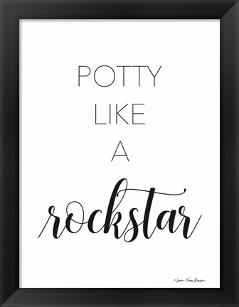 Framed Potty Like a Rockstar Print