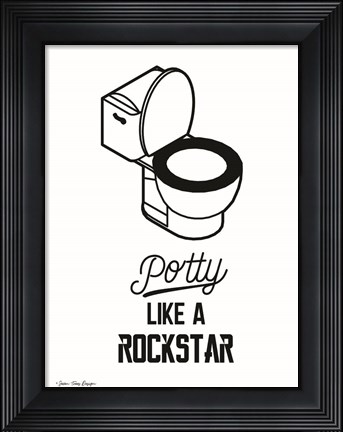 Framed Potty Like a Rockstar Print