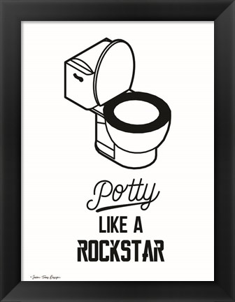 Framed Potty Like a Rockstar Print