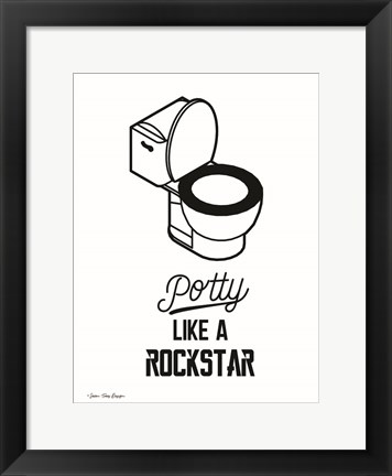 Framed Potty Like a Rockstar Print