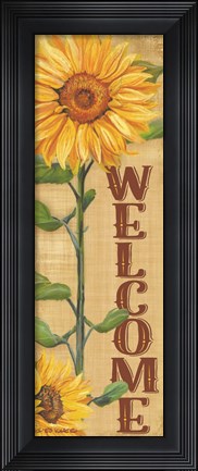 Framed Welcome Sunflower Print