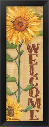 Framed Welcome Sunflower Print