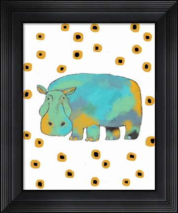 Framed Hippo Print