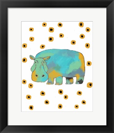 Framed Hippo Print