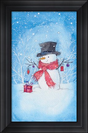 Framed Ornament Snowman Print