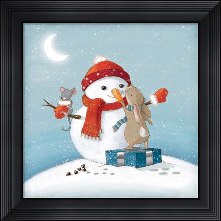 Framed Snow Pals II Print