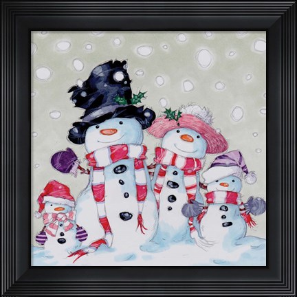 Framed Snow Family IV Print