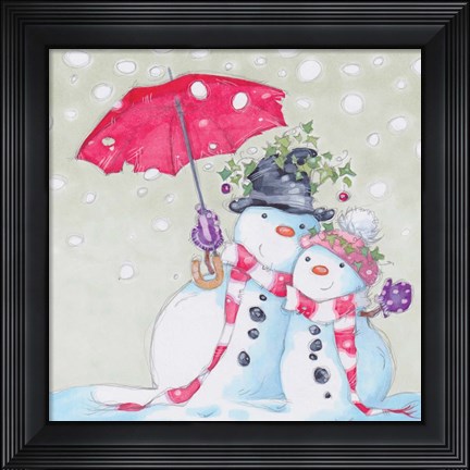 Framed Snow Couple Print