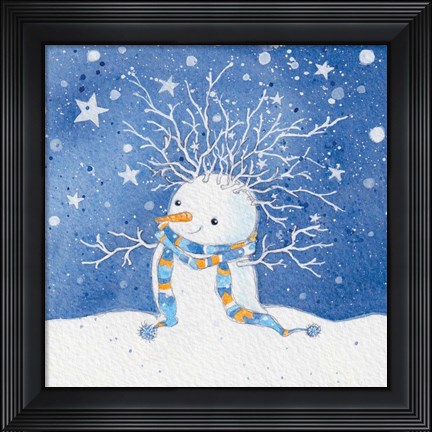 Framed Snowman Print
