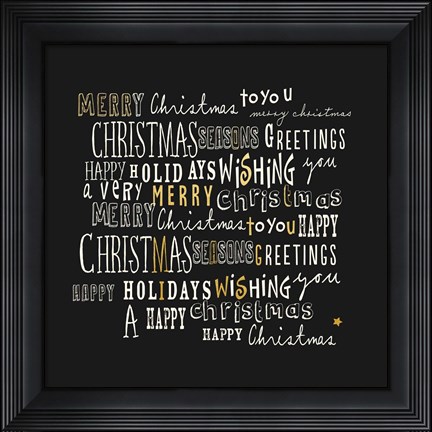 Framed Type Xmas Print