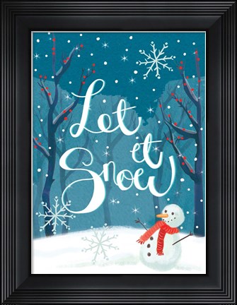Framed Let It Snow Print