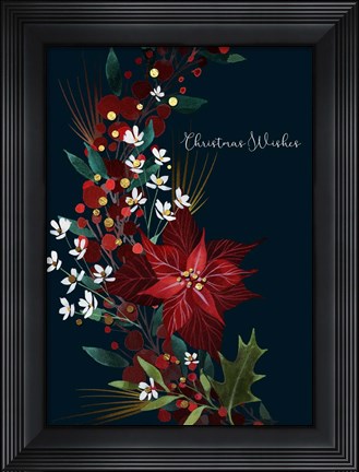 Framed Floral Wreath Print