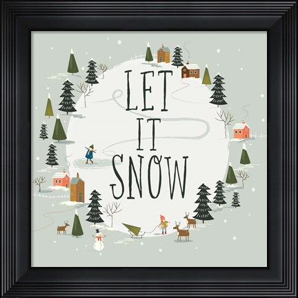 Framed Let It Snow Print