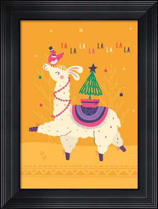 Framed Fa La La Llama Print