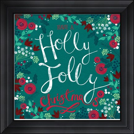 Framed Holly Jolly Print