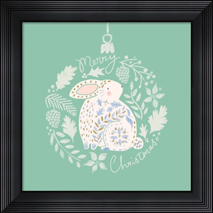 Framed Ornamental Rabbit Print