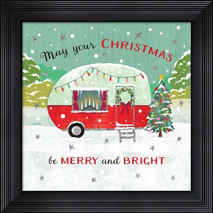 Framed Merry and Bright Print