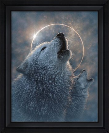 Framed Wolf Eclipse Print