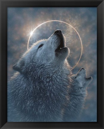 Framed Wolf Eclipse Print