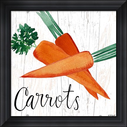 Framed Carrots Print