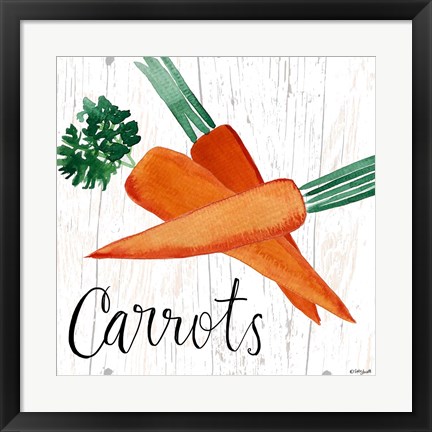 Framed Carrots Print