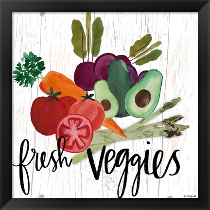 Framed Fresh Veggies Print