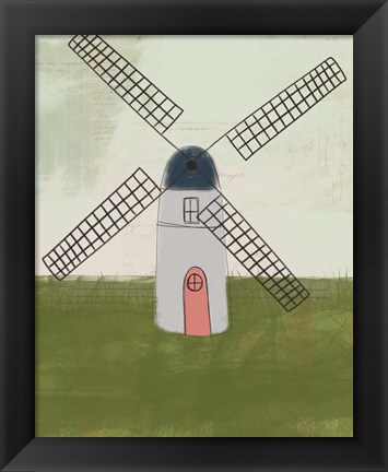 Framed Windmill III Print