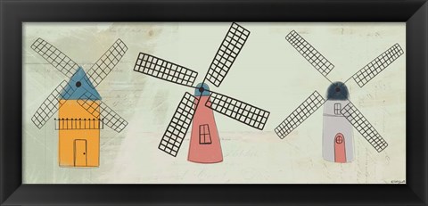 Framed Windmills Print